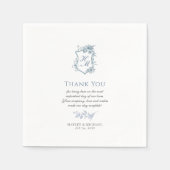 VICTORIA Regency Blue French Garden Paper Napkin Serviette (Vorderseite)