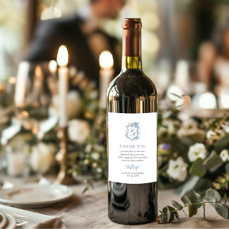 VICTORIA Regency Blue French Garden Weinlabel Weinetikett