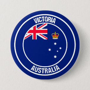 Victoria Round Emblem Button