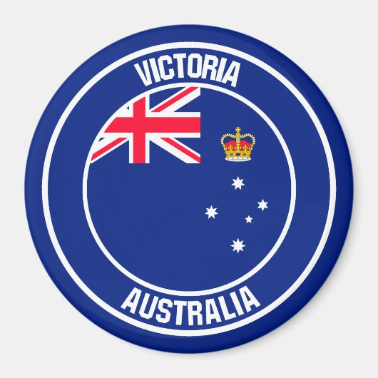 Victoria Round Emblem Magnet (Vorne)