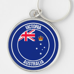 Victoria Round Emblem Schlüsselanhänger