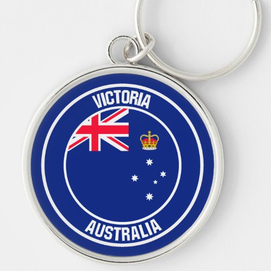 Victoria Round Emblem Schlüsselanhänger (Vorne)