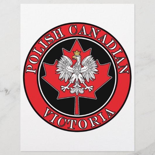 Victoria Round Polnisch kanadisches Leaf Flyer (Vorne)