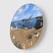 Victoria’s Bay of Islands Coastal Panorama Große Wanduhr (Winkel)