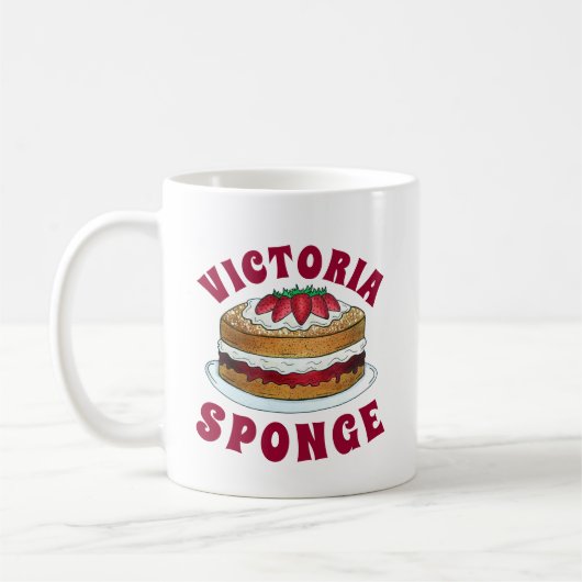 Victoria Sandwich Sponge Cake UK British Pastry Kaffeetasse (Links)