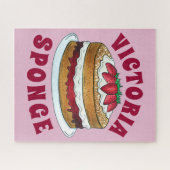 Victoria Sandwich Sponge Cake UK British Pastry Puzzle (Horizontal)