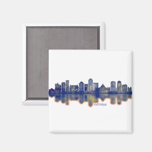Victoria Skyline Magnet (Vorderseite/Rückseite)