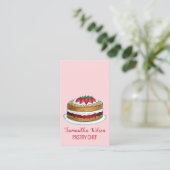 Victoria Sponge Cake British Pastry Koch UK Bäcker Visitenkarte (Stehend Vorderseite)