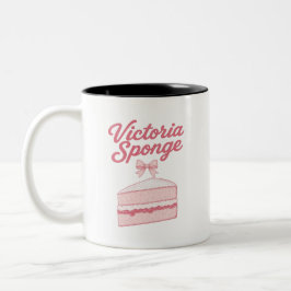 Victoria Sponge Coquette Ästhetik Torte Zweifarbige Tasse