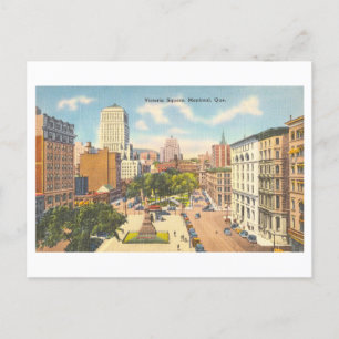 Victoria Square in Montreal, Quebec, Vintage auf D Postkarte