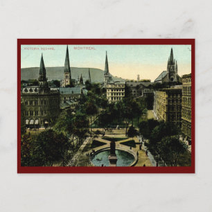 Victoria Square, Montreal Vintage Postkarte