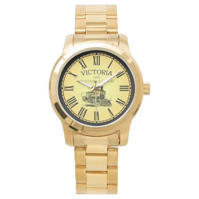 Victoria Station ~ London England ~ 1879 ~ Armbanduhr (Vorderseite)
