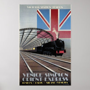 Victoria Station Orient Express Zug Poster 1932
