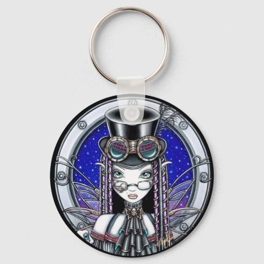 "Victoria" Steam Punk Fee Schlüsselanhänger (Vorderseite)
