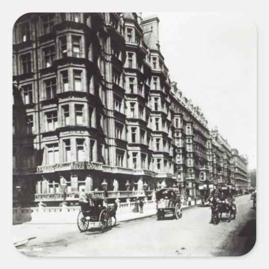 Victoria Street, London c.1900 Quadratischer Aufkleber (Vorderseite)