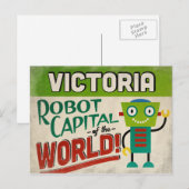Victoria Texas Robot - Funny Vintag Postkarte (Vorne/Hinten)