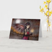 Victoria Vampire Grußkarte Karte (Gelbe Blume)