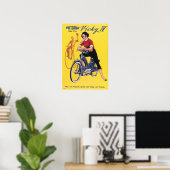 VICTORIA VICKY, Vintages Motorradposter-Werbung Poster (Heimbüro)
