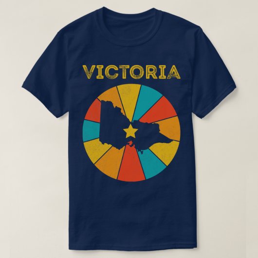 Victoria Vintag Distressed Souvenir 1 T-Shirt (Design vorne)