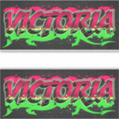 Victoria Vorname Name Graffiti Aufkleber Sticker (Vorderseite)