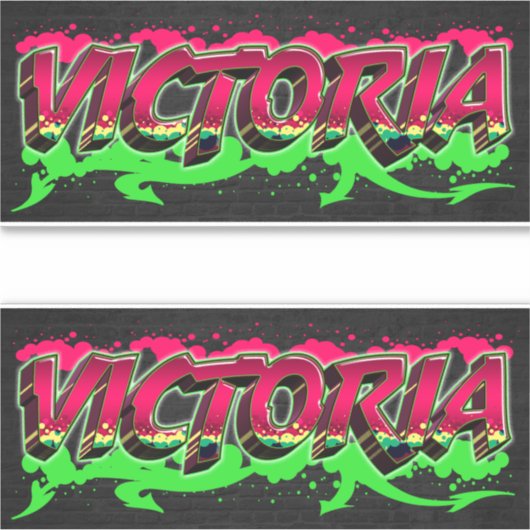 Victoria Vorname Name Graffiti Aufkleber Sticker (Vorderseite)