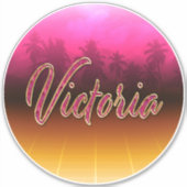 Victoria Vorname Name pink Aufkleber Sticker (Vorderseite)