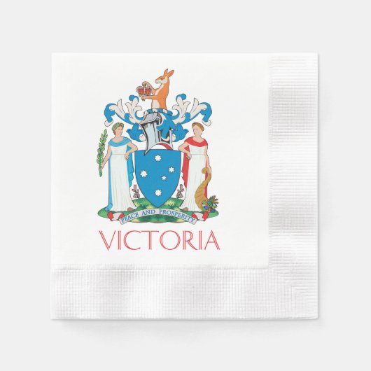 Victoria-Wappen Serviette (Vorderseite)