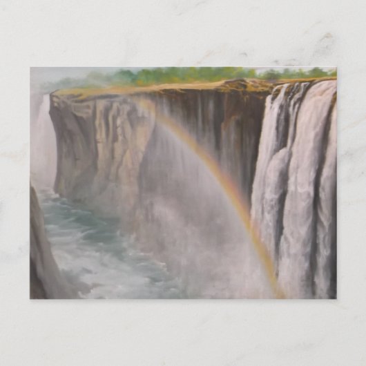 Victoria-Wasserfälle nach der Karte (Vorderseite)