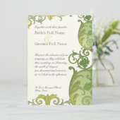 Victoria Wedding Invitation - Lime Green Einladung (Stehend Vorderseite)