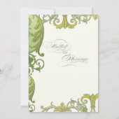 Victoria Wedding Invitation - Lime Green Einladung (Rückseite)