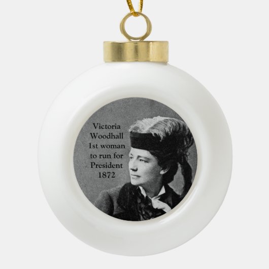 Victoria Woodhull 1. Frau Präsidentschaftskandidat Keramik Kugel-Ornament (Vorderseite)