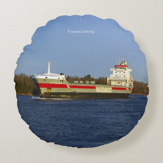 Victoriaborate runde Kissen (Vorderseite)