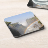 Victoriafälle Regenbogen Wasserfall Foto Getränkeuntersetzer (Linke Seite)