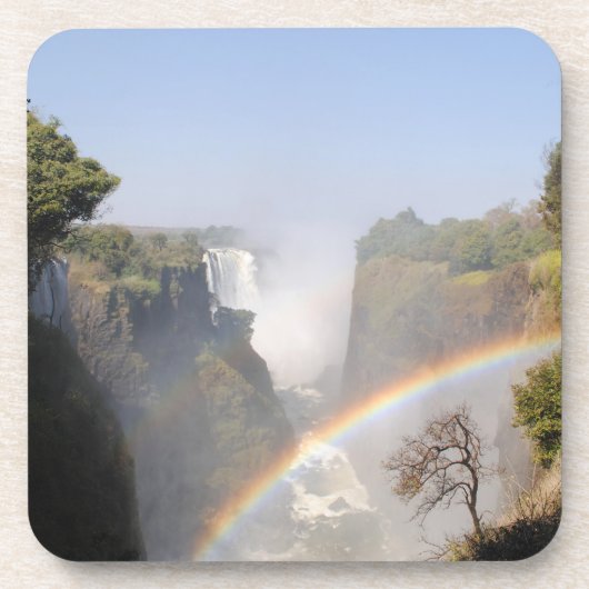 Victoriafälle Regenbogen Wasserfall Foto Getränkeuntersetzer (Vorderseite)