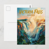 Victoriafälle Simbabwe Postkarte (Vorne/Hinten)