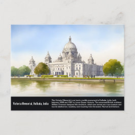 Victorial Kolkata Aquarellmalerei Postkarte