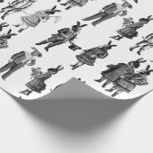 victorian animals kids funny geschenkpapier (Ecke)