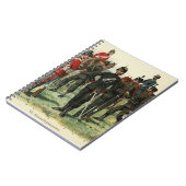 Victorian Antique Soldiers postcard Notizblock (Linke Seite)