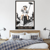 Victorian Baby Chimney Sweep. Funny Baby Leinwanddruck (Insitu (Schlafzimmer))