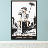 Victorian Baby Chimney Sweep. Funny Baby Leinwanddruck (Insitu (Holzboden))