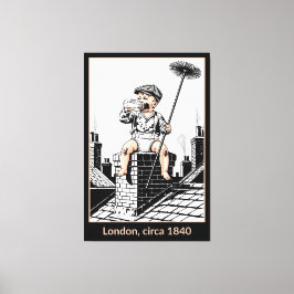 Victorian Baby Chimney Sweep. Funny Baby Leinwanddruck