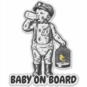 Victorian Baby Coal Miner funny sticker (Vorderseite)