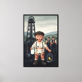 Victorian Baby Poster - Funny Coal Miner Theme Leinwanddruck (Vorderseite)
