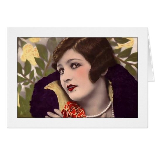 Victorian beauty in purple coat (Vorderseite (Horizontal))