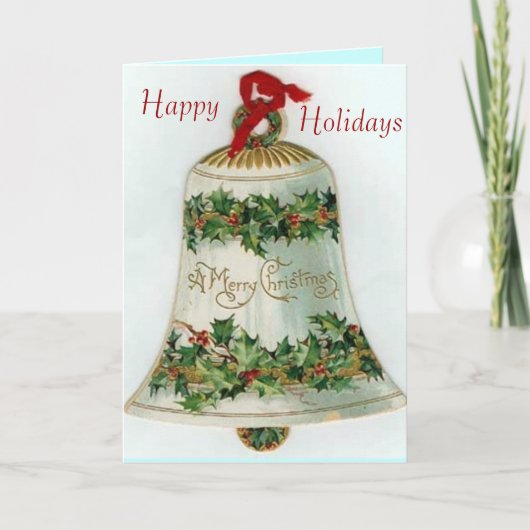 Victorian Bell Christmas Card Feiertagskarte (Vorderseite)