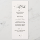 Victorian Black and Ivory Wedding Menu Card Einladung (Vorderseite)