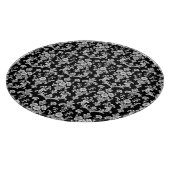 Victorian Black and White Damask Pattern Schneidebrett (Ecke)