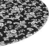 Victorian Black and White Damask Pattern Schneidebrett (Ecke)