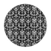Victorian Black and White Damask Pattern Schneidebrett (Vorderseite)