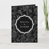 Victorian Black Catholic QR Code Wedding Einladung (Vorderseite)